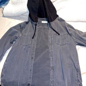 Button up hoodie jacket